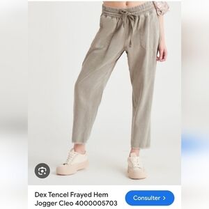 Dex Tencel Frayed Hem Jogger Sz S Fits M As Well